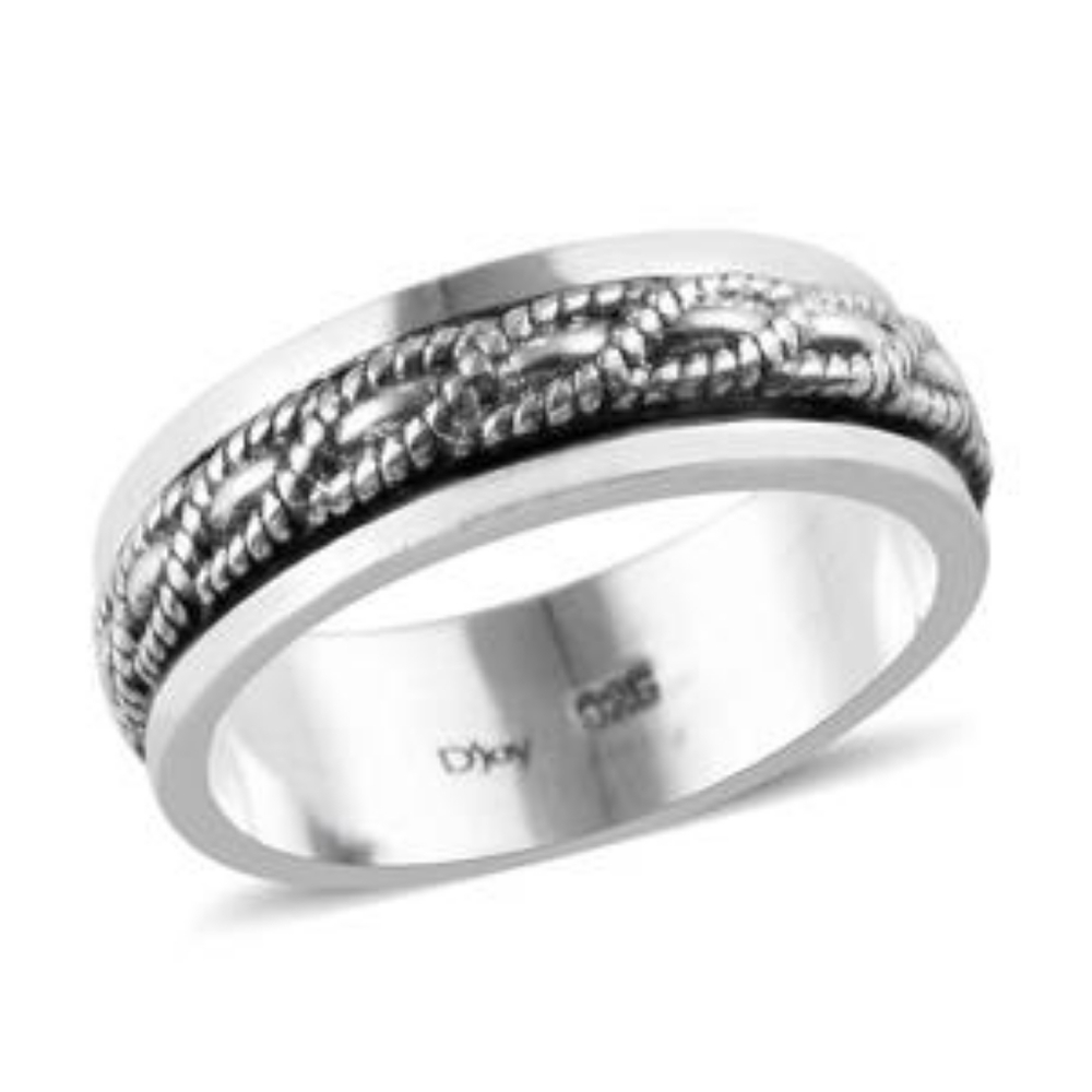 HANDCRAFTED STERLING SILVER SPINNER RING